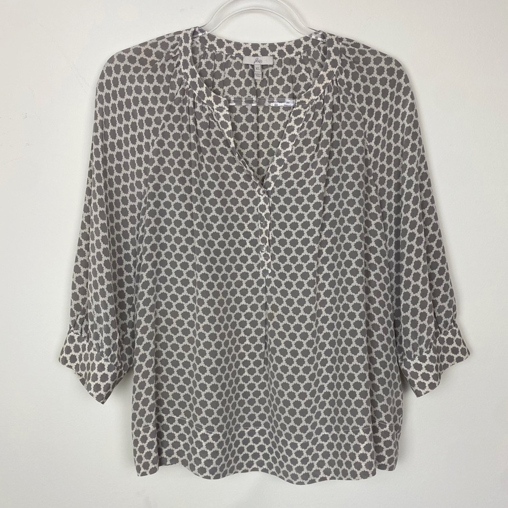 Joie Silk 3/4 Sleeve Blouse Sz S